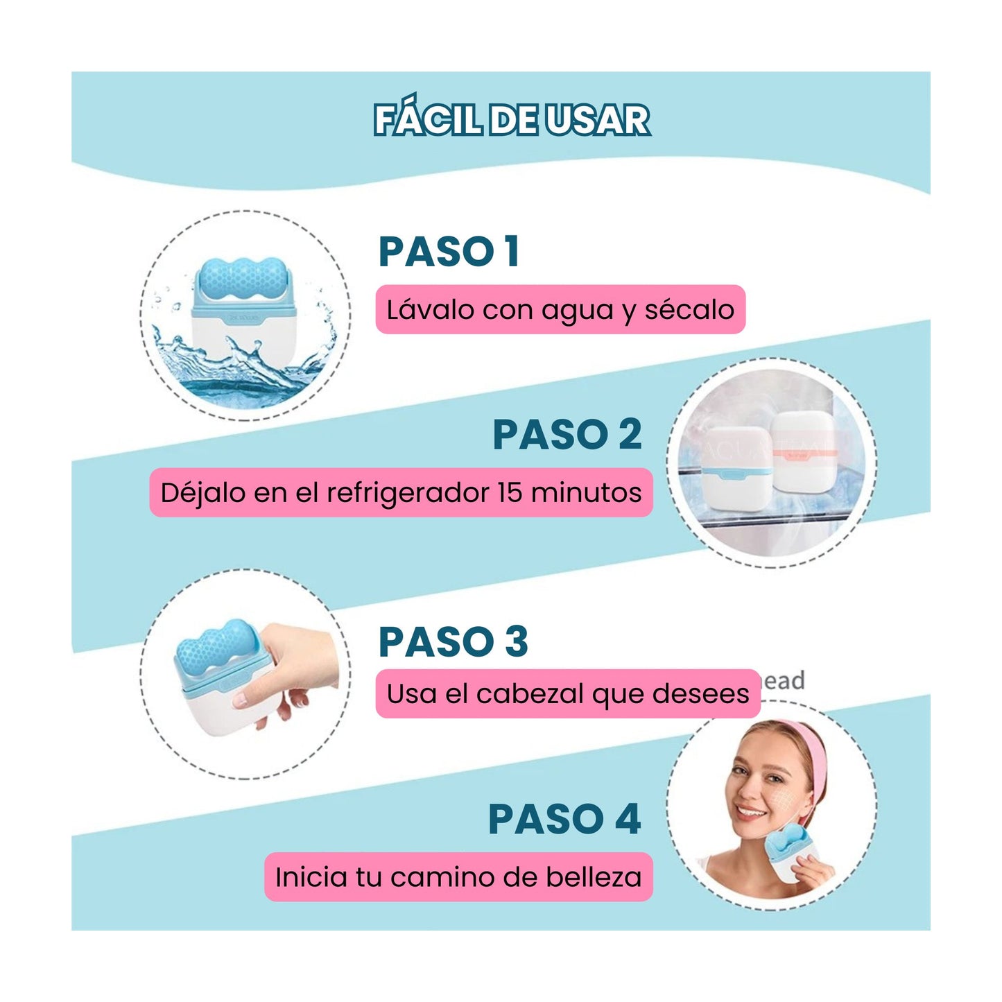 Rodillo de Hielo Masaje Facial